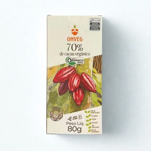 Chocolate Onveg 70% Cacau Orgânico. 80g